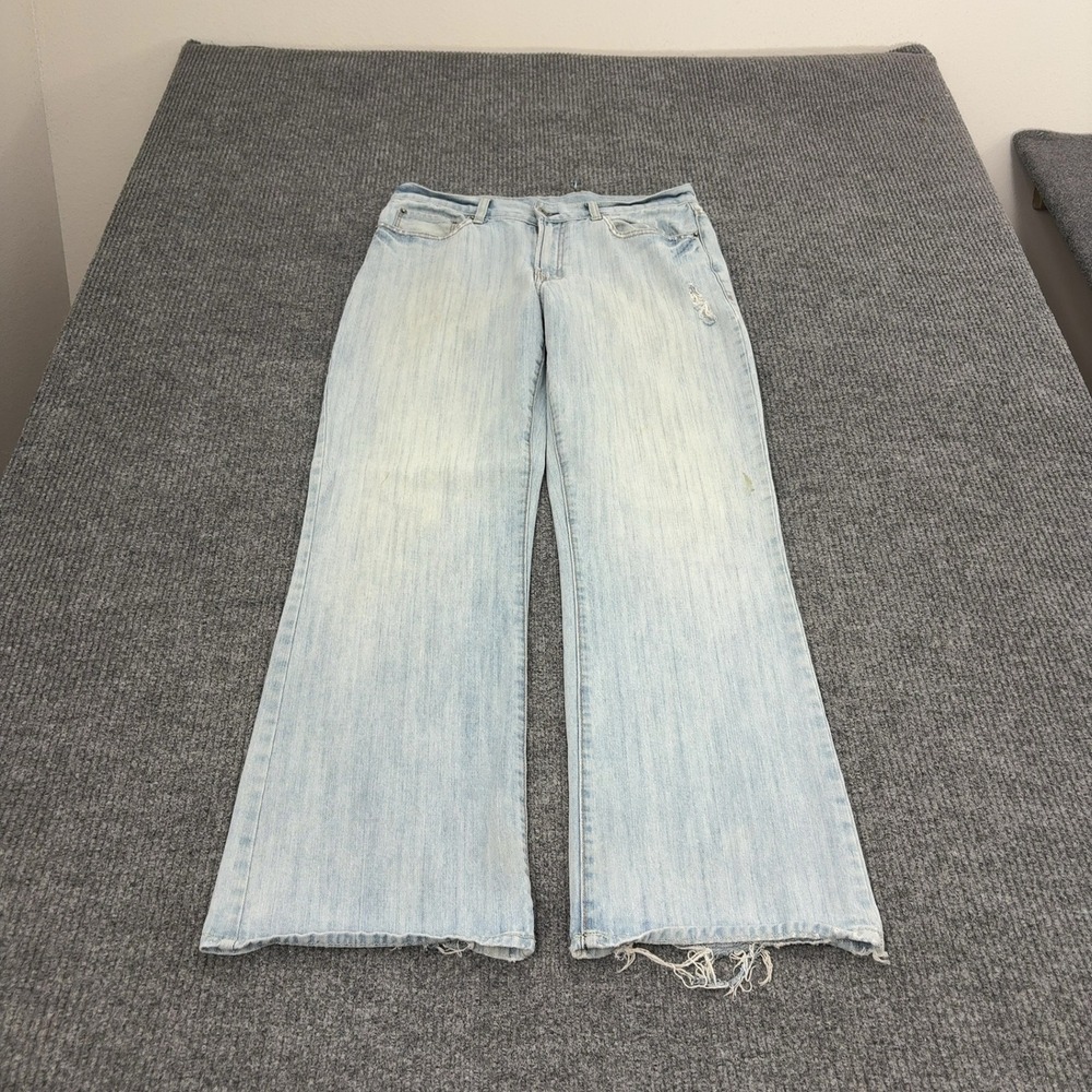 Guess Jeans Laredo Jeans Mens 32 Light Wash Cotton Distressed Frayed Hem Y2K
